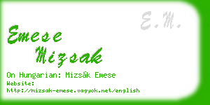 emese mizsak business card